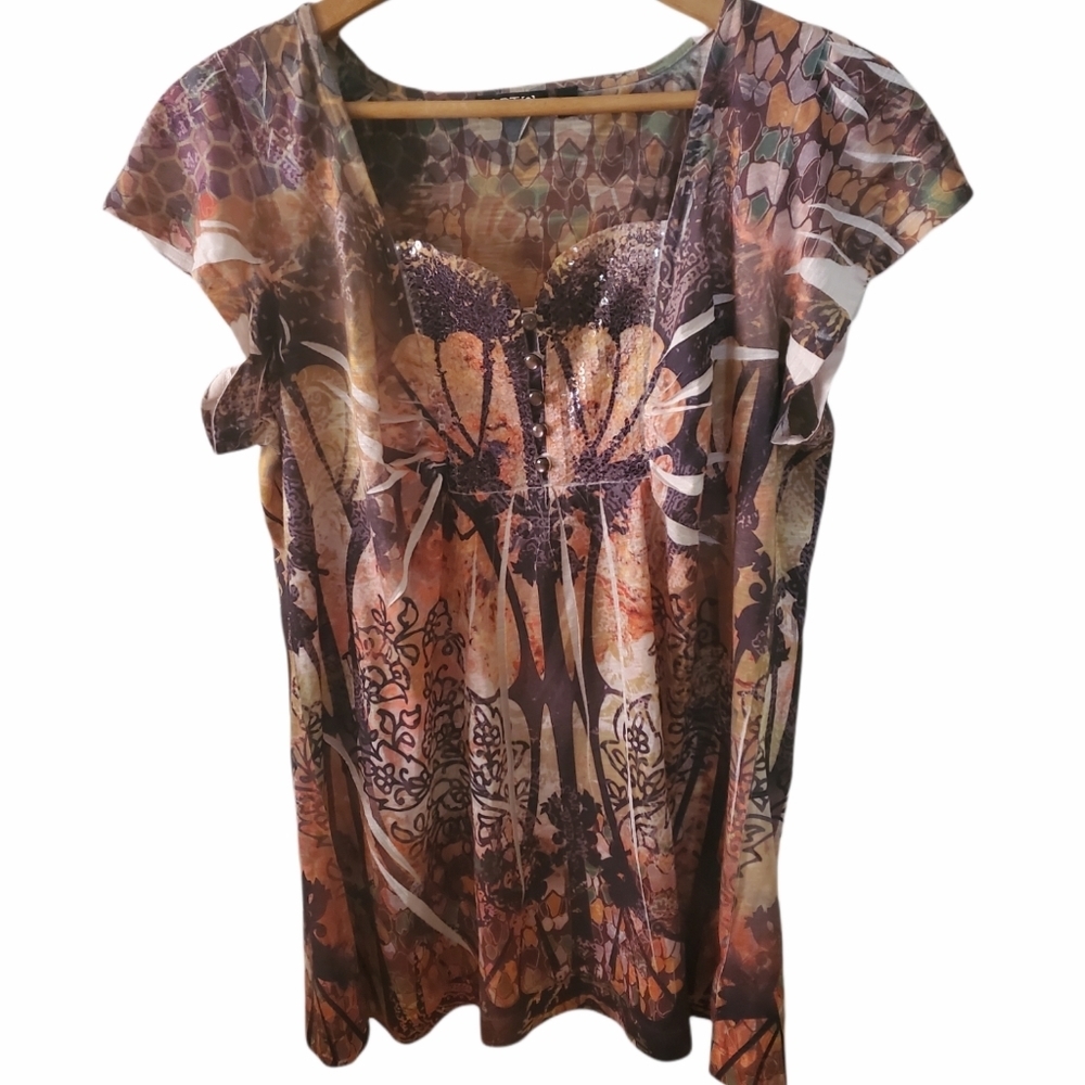APT.9 Butterfly Shirt Size L